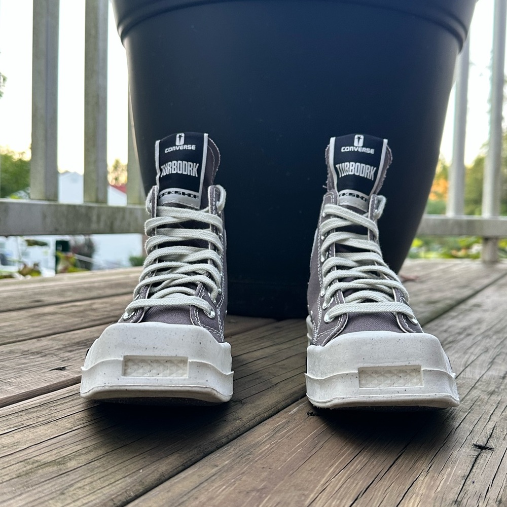 Rick Owen’s x Converse Gray and White High-Tops - Picture 2 of 7